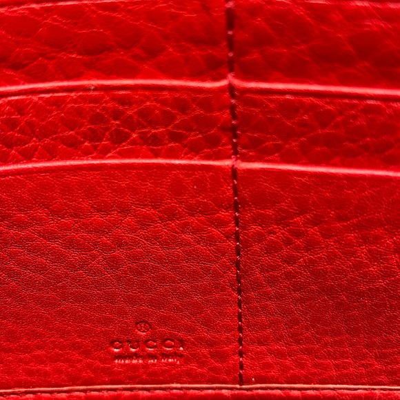 GUCCI SOHO TABASCO RED  ZIPPY WALLET LONG GG - Picture 13 of 15